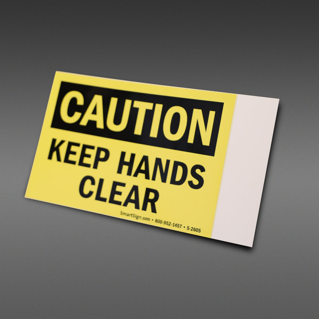 9512 - Hands Clear Safety Sticker